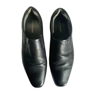 Hush Puppies Men's New Slip On Leather Formal Shoes Black Dress Size US 8